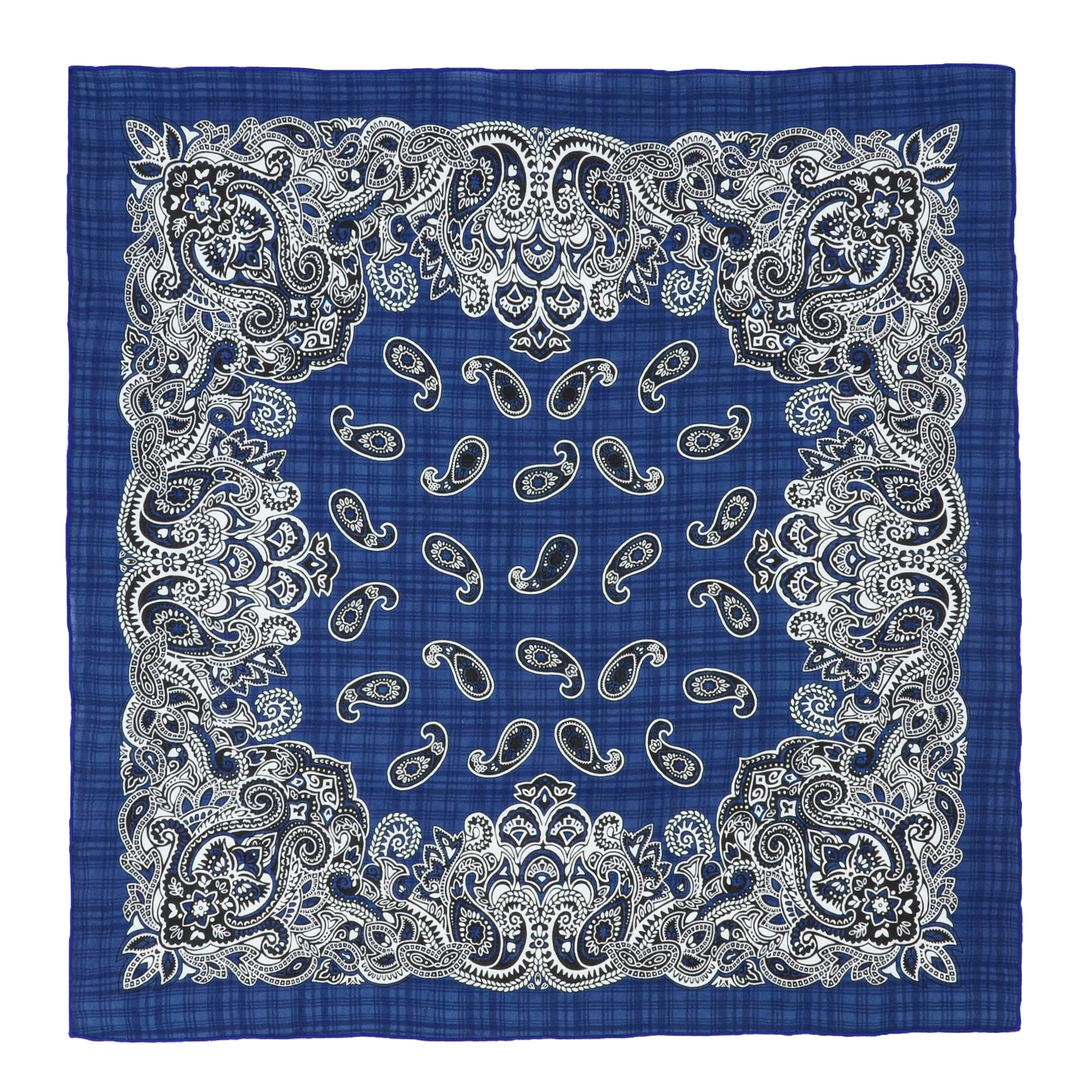Anna-Kaci Cotton Paisley Print Bandana Scarf Square Neck Head Wrap - 22.8IN¡Á22.8IN