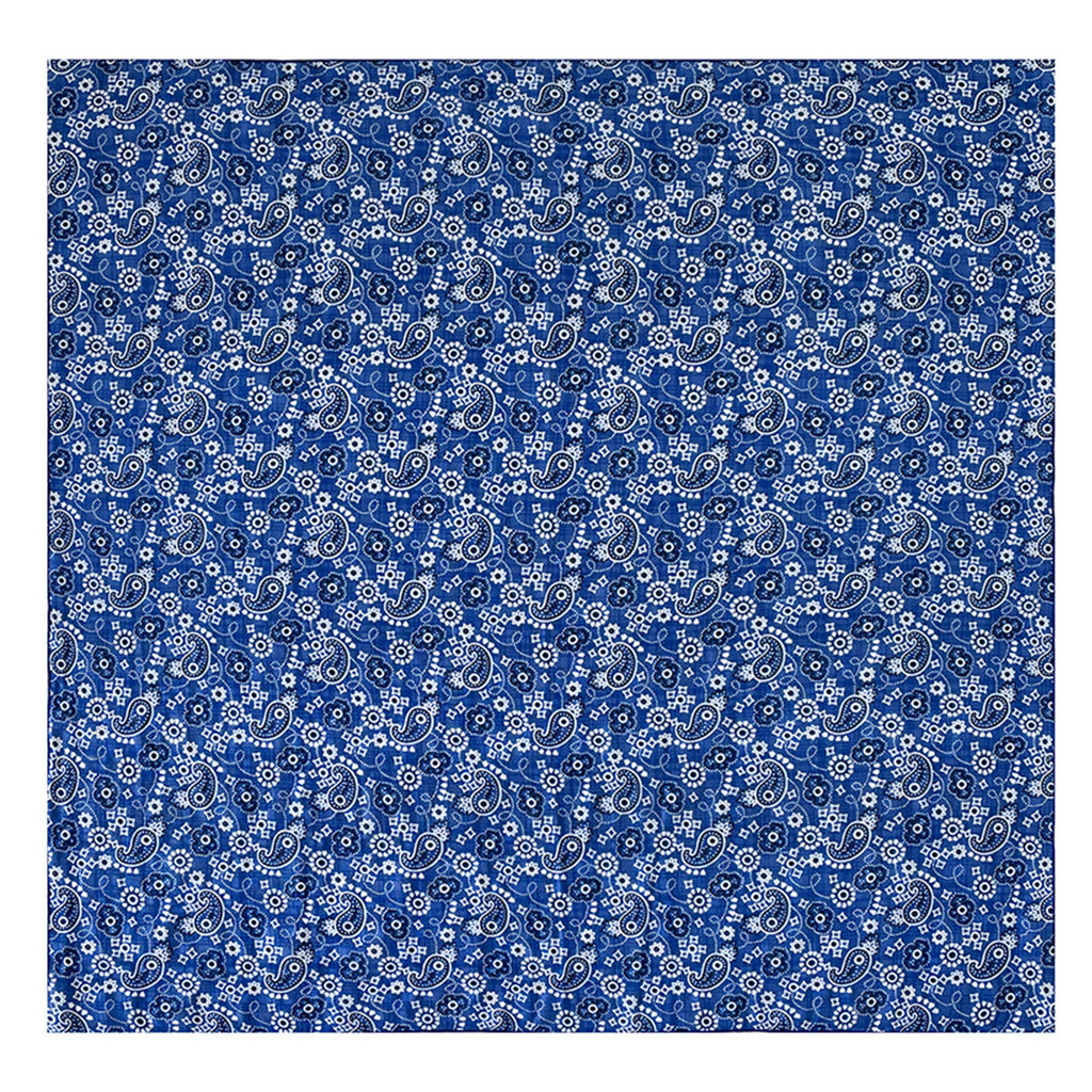 Anna-Kaci Women's Cotton Square Scarf with Floral and Paisley Print for Neck Hair and Handbag Styling - 22.8IN¡Á22.8IN