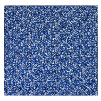 Anna-Kaci Women's Cotton Square Scarf with Floral and Paisley Print for Neck Hair and Handbag Styling - 22.8IN¡Á22.8IN