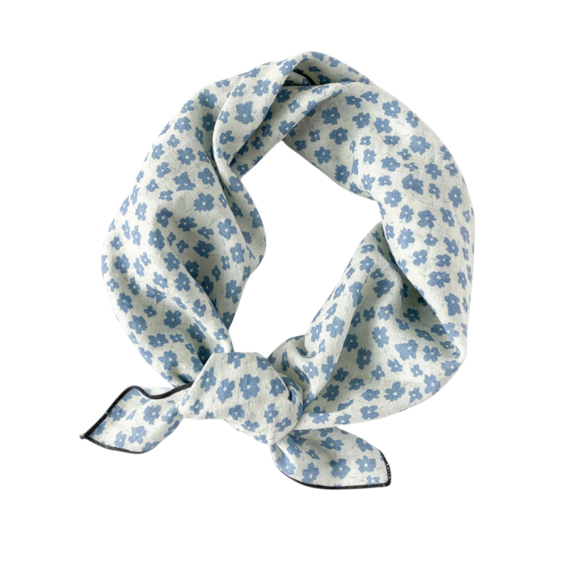 Anna-Kaci Women's Cotton Square Scarf with Floral and Paisley Print for Neck Hair and Handbag Styling - 22.8IN¡Á22.8IN