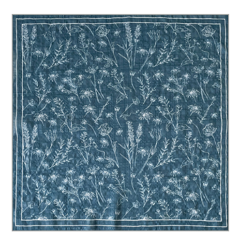Anna-Kaci Cotton Square Neck Scarf Printed Four Seasons Versatile Fashion Accessory - 22.8IN¡Á22.8IN