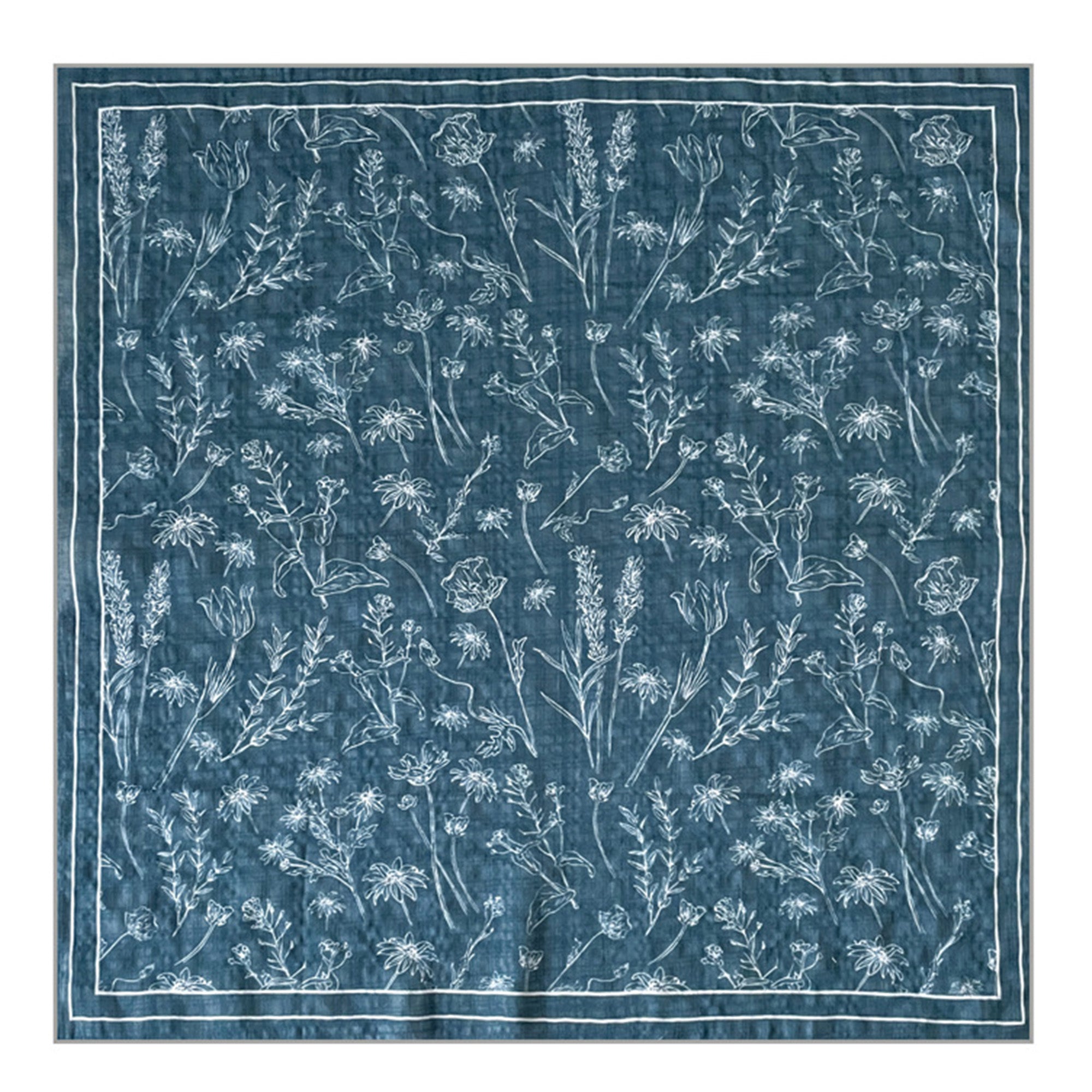 Anna-Kaci Cotton Square Neck Scarf Printed Four Seasons Versatile Fashion Accessory - 22.8IN¡Á22.8IN