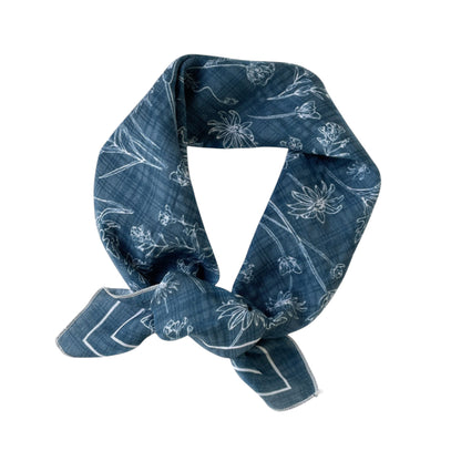 Anna-Kaci Cotton Square Neck Scarf Printed Four Seasons Versatile Fashion Accessory - 22.8IN¡Á22.8IN