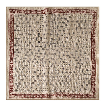 Anna-Kaci Cotton Square Neck Scarf Printed Four Seasons Versatile Fashion Accessory - 22.8IN¡Á22.8IN