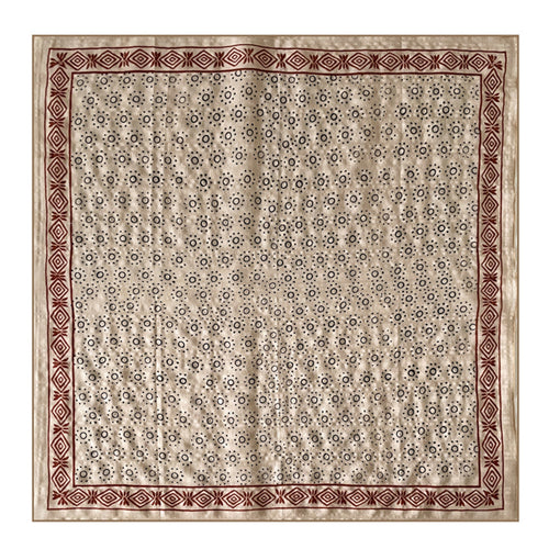 Anna-Kaci Cotton Square Neck Scarf Printed Four Seasons Versatile Fashion Accessory - 22.8IN¡Á22.8IN