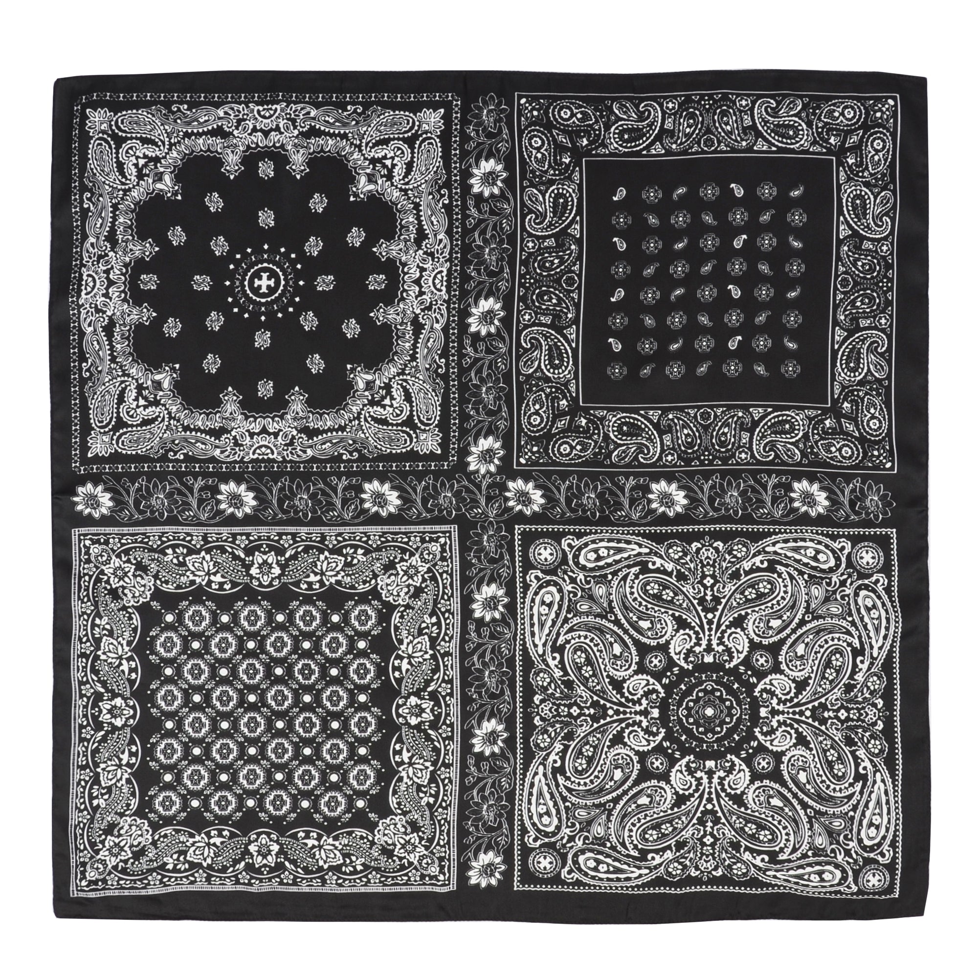Anna-Kaci Satin Scarf Premium Cashew Print Square Print Neck Head Bag Accessory - 27.5IN¡Á27.5IN