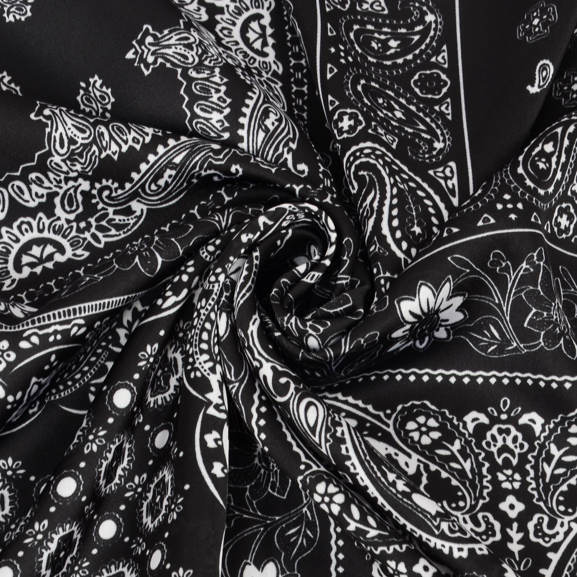 Anna-Kaci Satin Scarf Premium Cashew Print Square Print Neck Head Bag Accessory - 27.5IN¡Á27.5IN