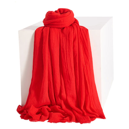 Anna-Kaci Women's Oversized Solid Color Scarf Lightweight Soft Wrap Shawl for Travel Casual Wear and Layering - 74.8IN¡Á39.4IN