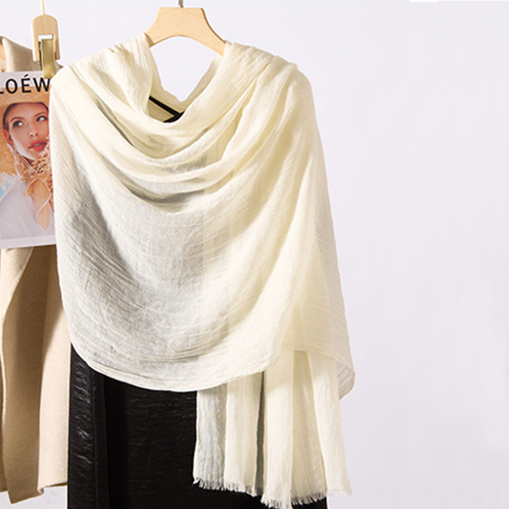Anna-Kaci Women's Oversized Solid Color Scarf Lightweight Soft Wrap Shawl for Travel Casual Wear and Layering - 74.8IN¡Á39.4IN