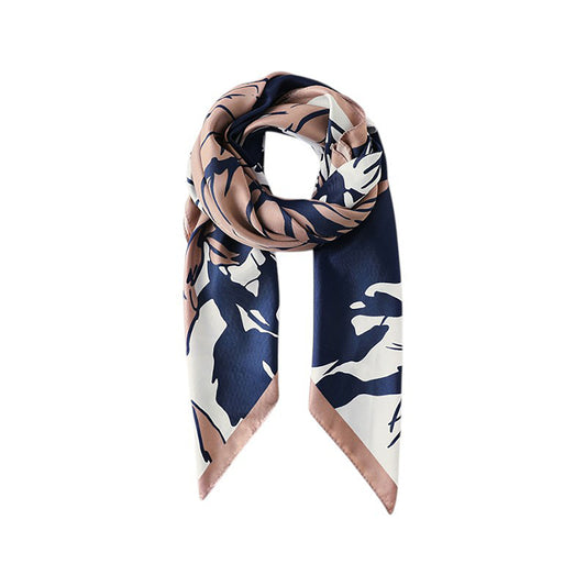 Anna-Kaci Women's Floral Print Square Scarf with Soft Silky Fabric Lightweight Accessory for Layering and Styling