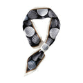 Anna-Kaci Women's Leaf Print Silky Scarf with Lightweight Fabric Modern Square Design and Smooth Finish