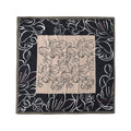 Anna-Kaci Women's Outlined Floral Print Square Scarf with Soft Silky Fabric Lightweight Versatile Neck and Hair Accessory