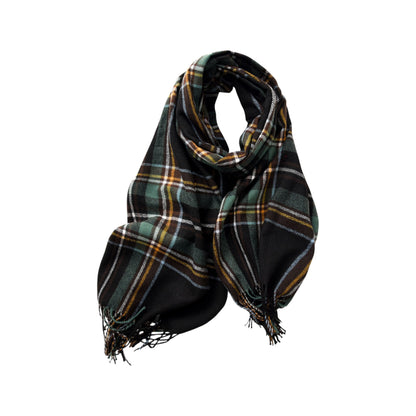 Anna-Kaci Women's Plaid Fringe Scarf with Soft Woven Fabric Classic Check Pattern and Cozy Wrap Design