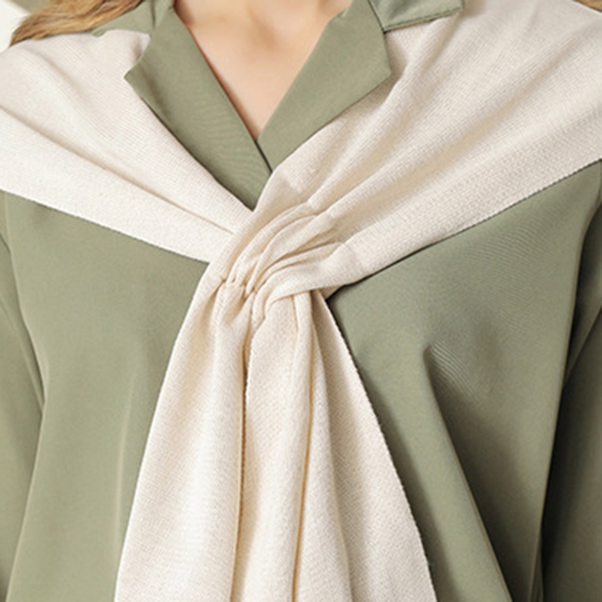 Anna-Kaci Women's Lightweight Knit Scarf Wrap with Soft Stretch Fabric Versatile Layering Shawl and Tie Front Design