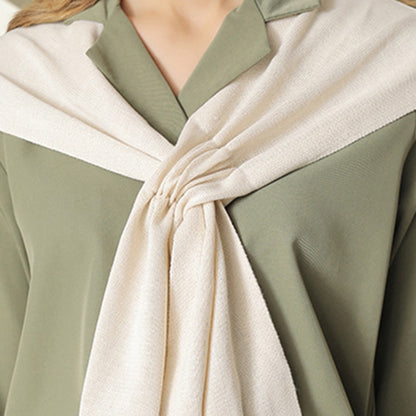 Anna-Kaci Women's Lightweight Knit Scarf Wrap with Soft Stretch Fabric Versatile Layering Shawl and Tie Front Design