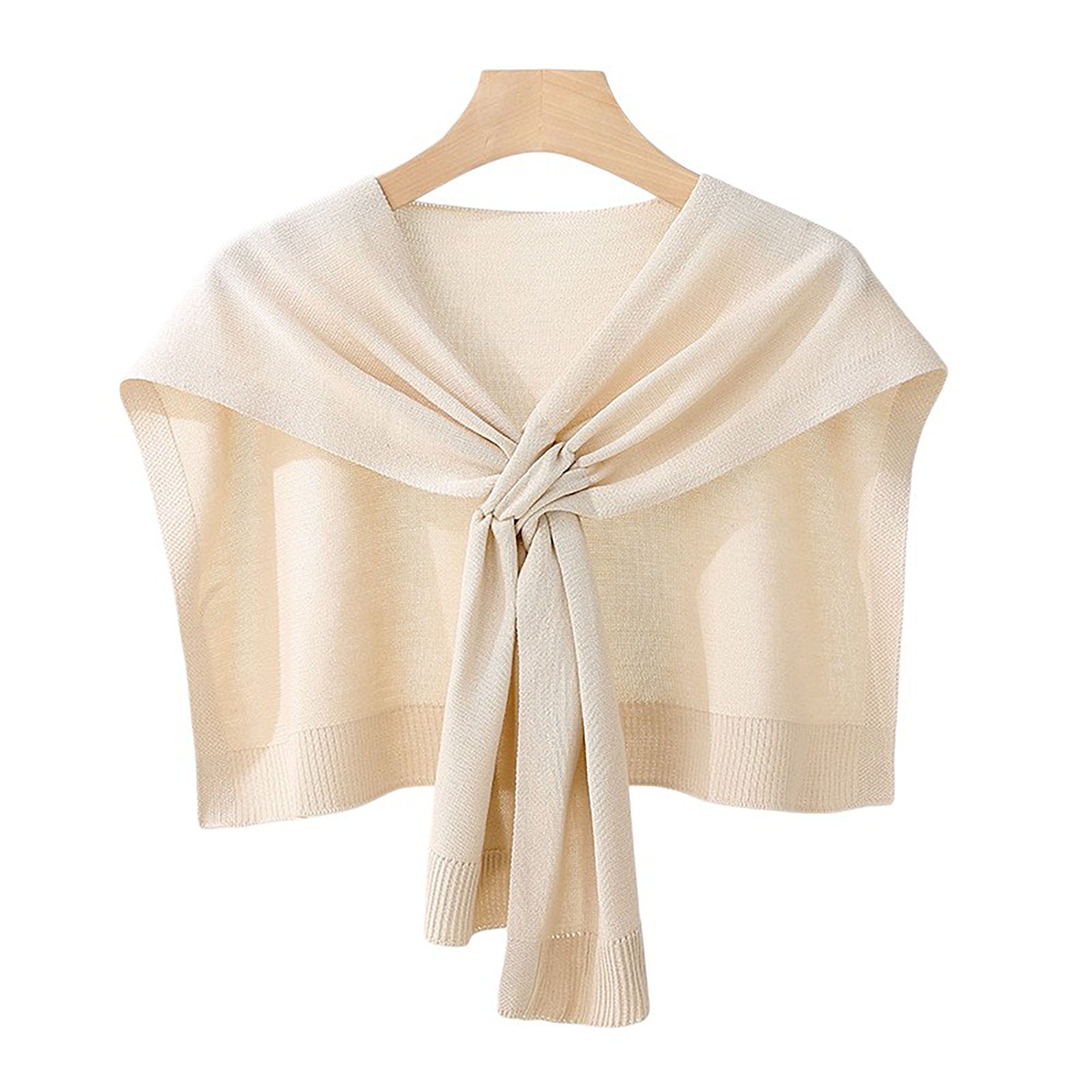 Anna-Kaci Women's Lightweight Knit Scarf Wrap with Soft Stretch Fabric Versatile Layering Shawl and Tie Front Design