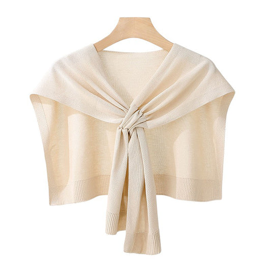 Anna-Kaci Women's Lightweight Knit Scarf Wrap with Soft Stretch Fabric Versatile Layering Shawl and Tie Front Design
