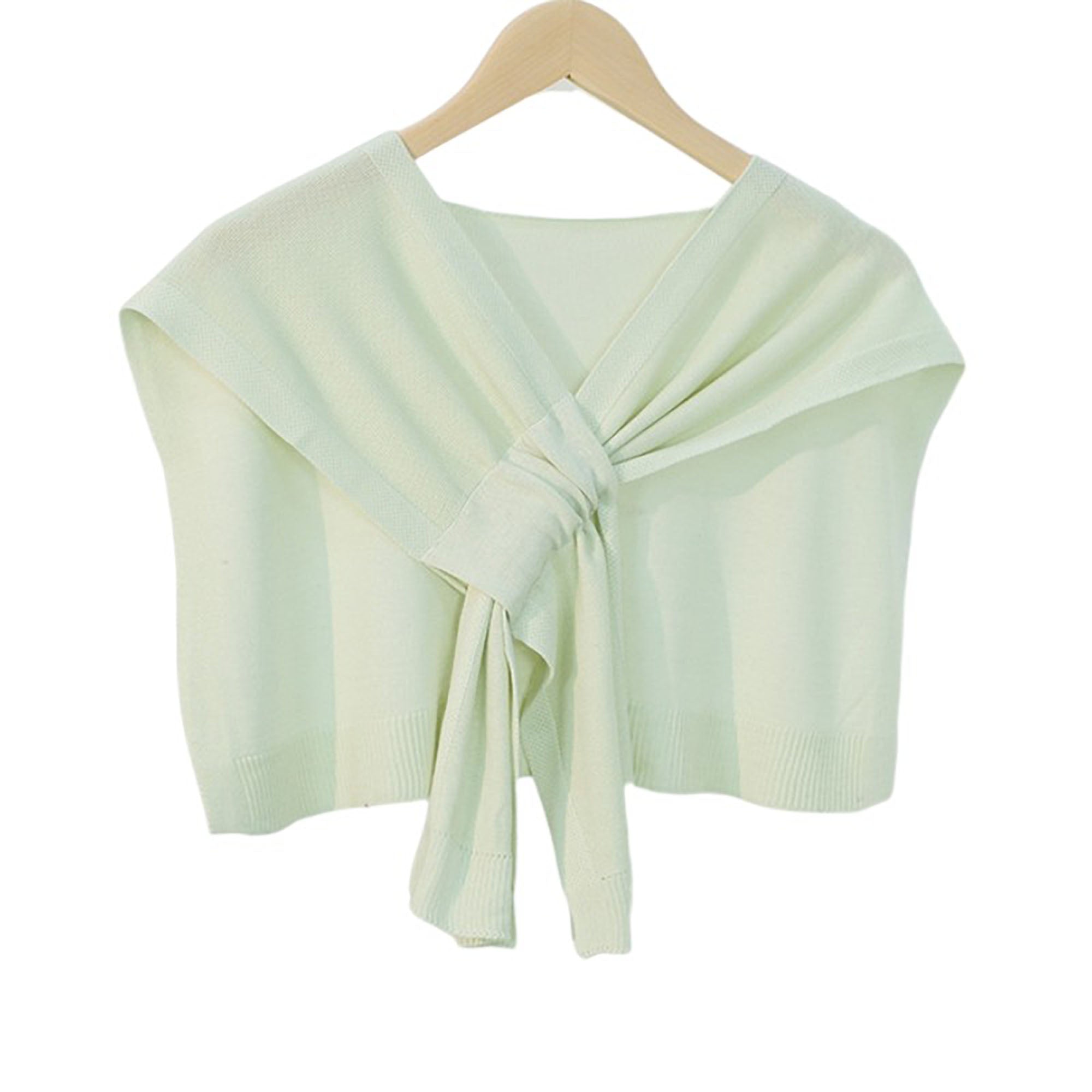 Anna-Kaci Women's Lightweight Knit Scarf Wrap with Soft Stretch Fabric Tie Front Versatile Shawl Layering Accessory