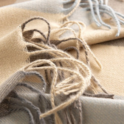 Anna-Kaci Women's Classic Oversized Plaid Scarf with Tassel Trim Wrap Warm Shawl - 71IN¡Á27IN