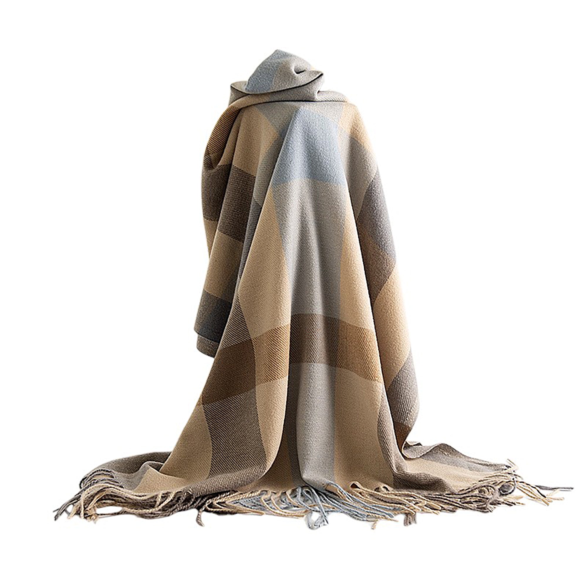 Anna-Kaci Women's Classic Oversized Plaid Scarf with Tassel Trim Wrap Warm Shawl - 71IN¡Á27IN