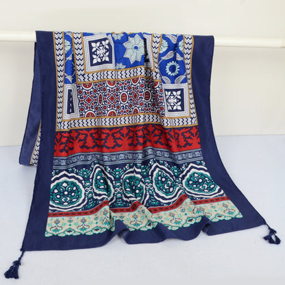 Anna-Kaci Vintage Oversized Scarf Lightweight Versatile Wrap for Beach Travel and Everyday Styling - 70.9IN¡Á35.4IN