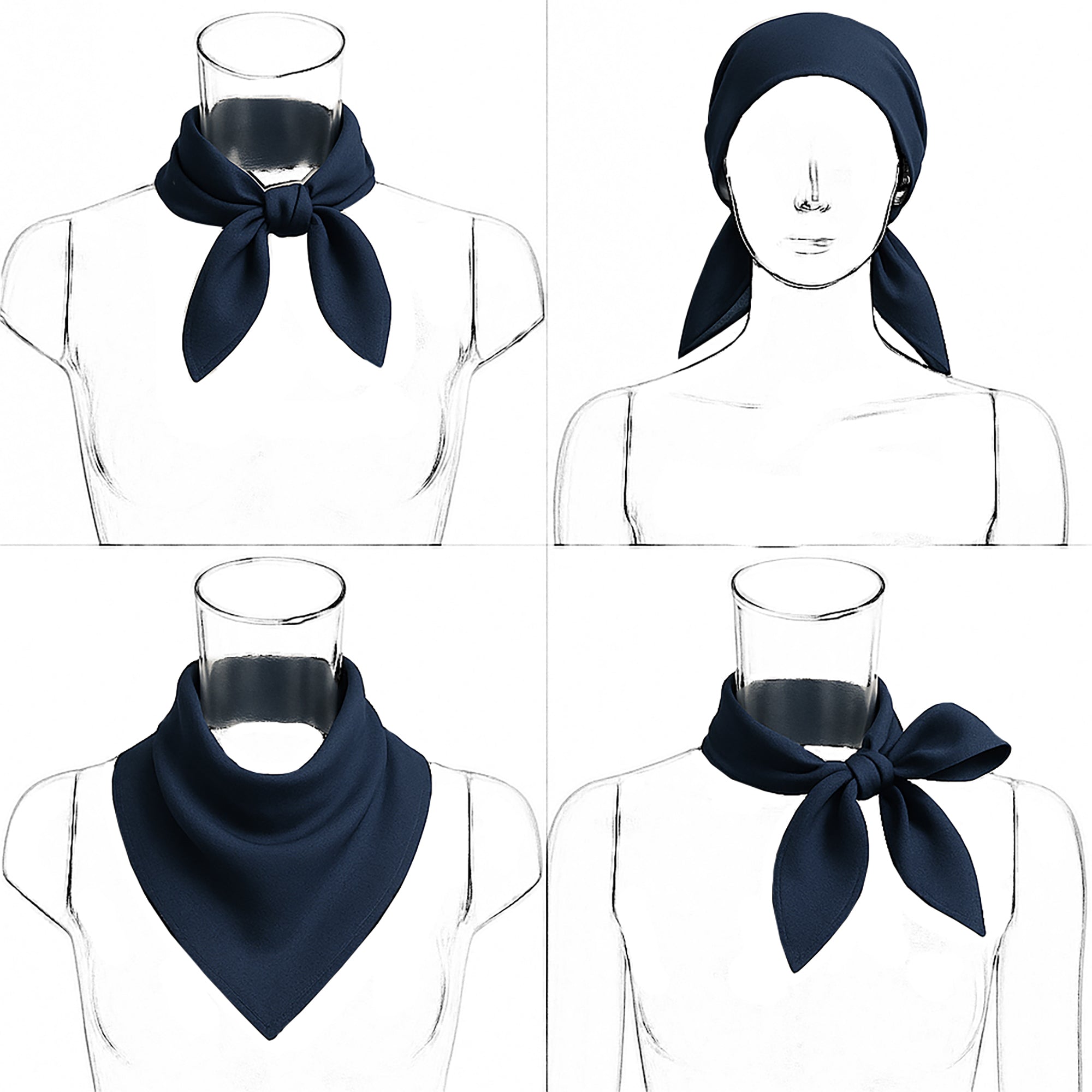 Anna-Kaci Womens Floral Print Satin Square Neck Scarf Lightweight Soft Fashion Accessory