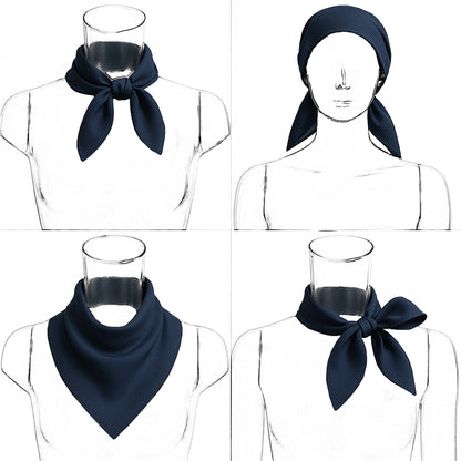 Anna-Kaci Women's Satin Square Scarf with Elegant Print Design for Neck and Hair Accessories - 27.5IN¡Á27.5IN