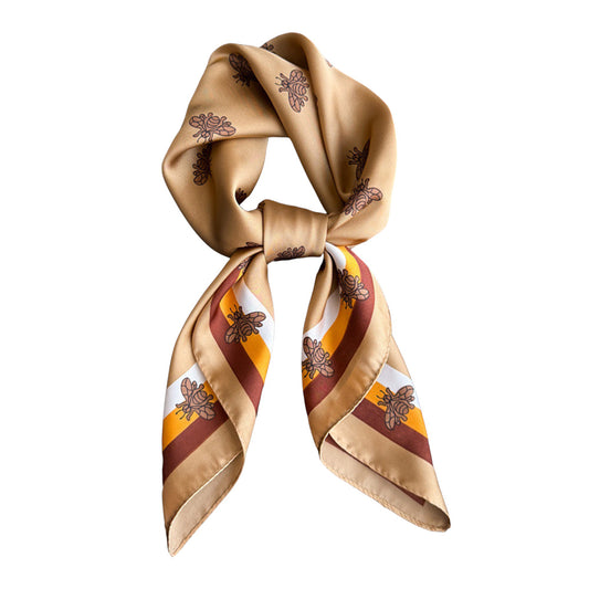 Anna-Kaci Women's Satin Square Scarf with Elegant Print Design for Neck and Hair Accessories - 27.5IN¡Á27.5IN