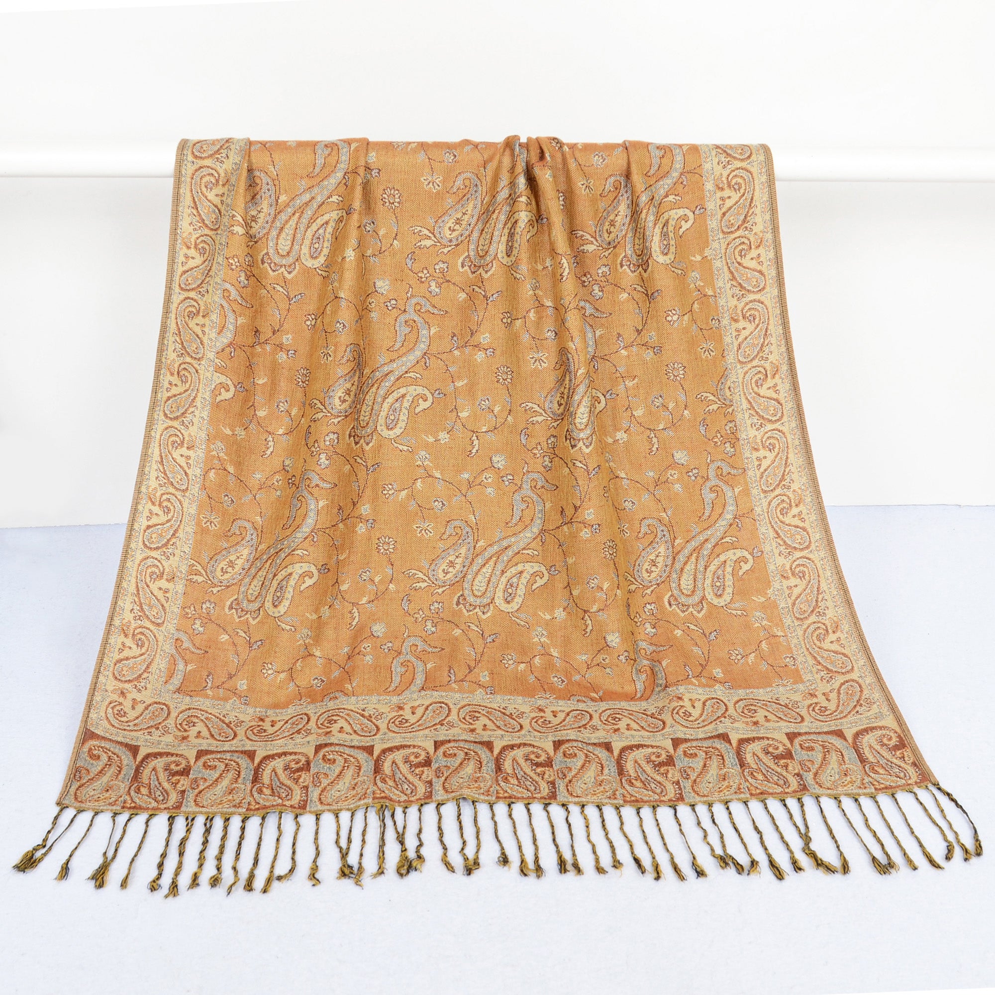 Anna-Kaci Autumn Winter Vintage Faux Cashmere Tassel Shawl Wrap with Soft Breathable Weave - 71IN¡Á27IN