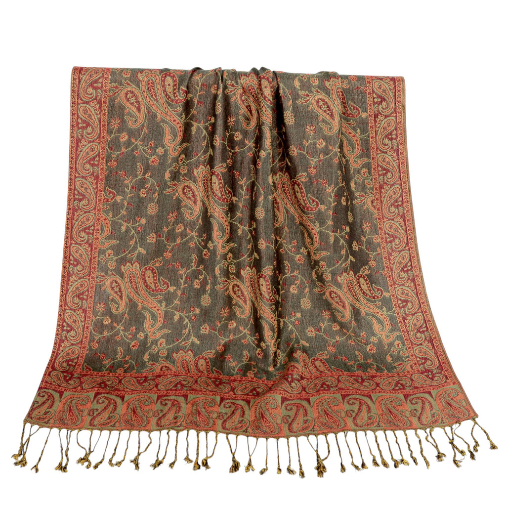 Anna-Kaci Autumn Winter Vintage Faux Cashmere Tassel Shawl Wrap with Soft Breathable Weave - 71IN¡Á27IN