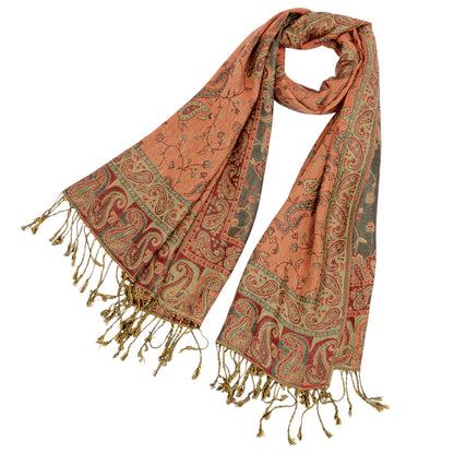 Anna-Kaci Autumn Winter Vintage Faux Cashmere Tassel Shawl Wrap with Soft Breathable Weave - 71IN¡Á27IN