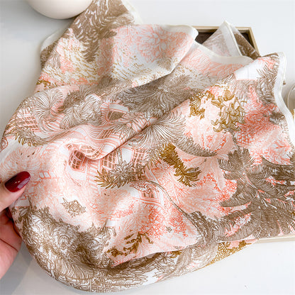 Anna-Kaci Women's Vintage Landscape Print Square Scarf 26.7¡Á26.7 Inches