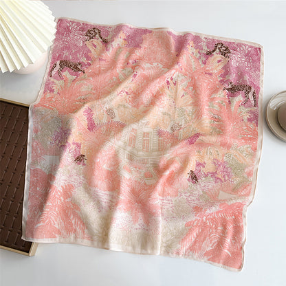 Anna-Kaci Women's Vintage Landscape Print Square Scarf 26.7¡Á26.7 Inches