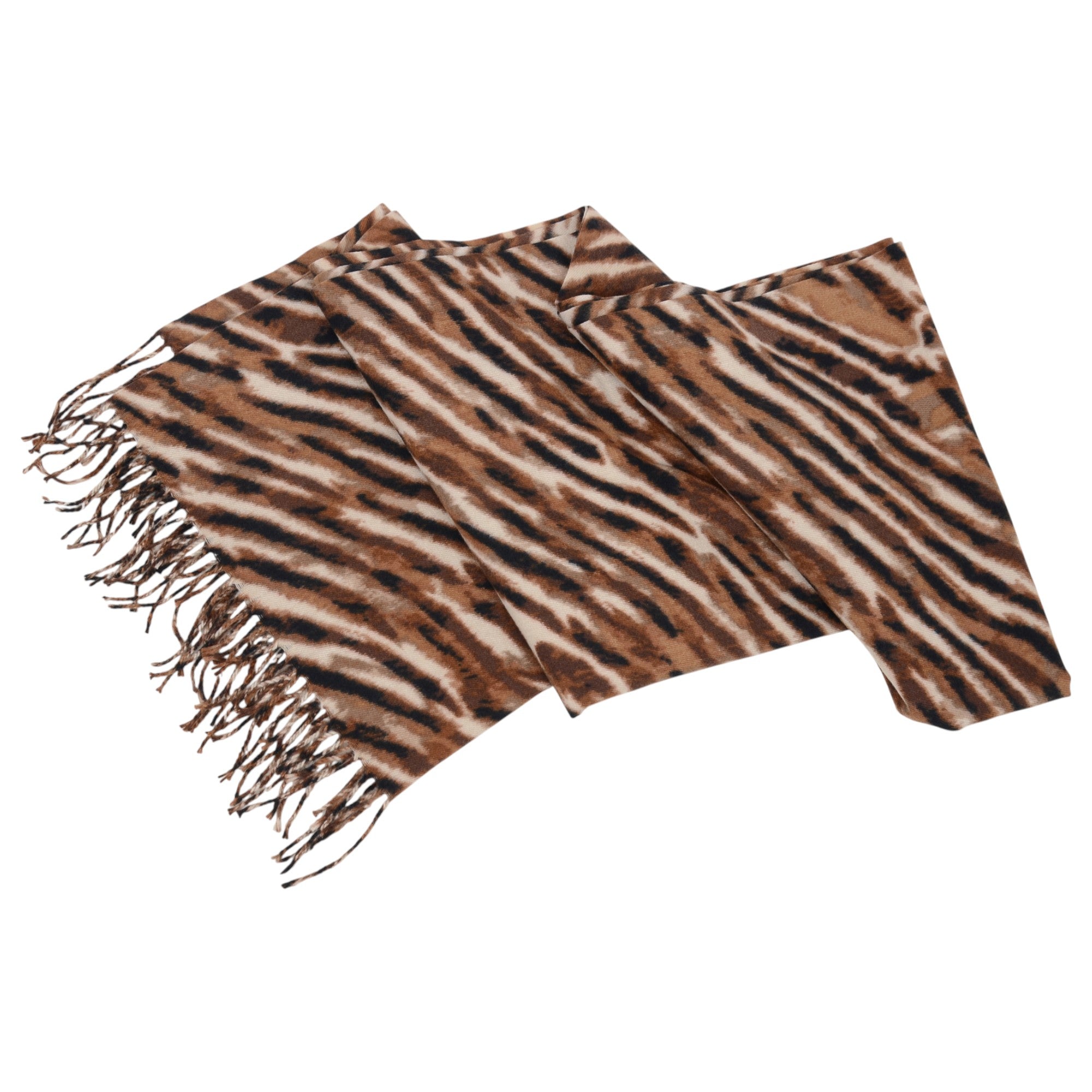 Anna-Kaci Women's Zebra Pattern Soft Brushed Scarf with Fringe Tassel Ends 70.5¡Á27.5 Inches
