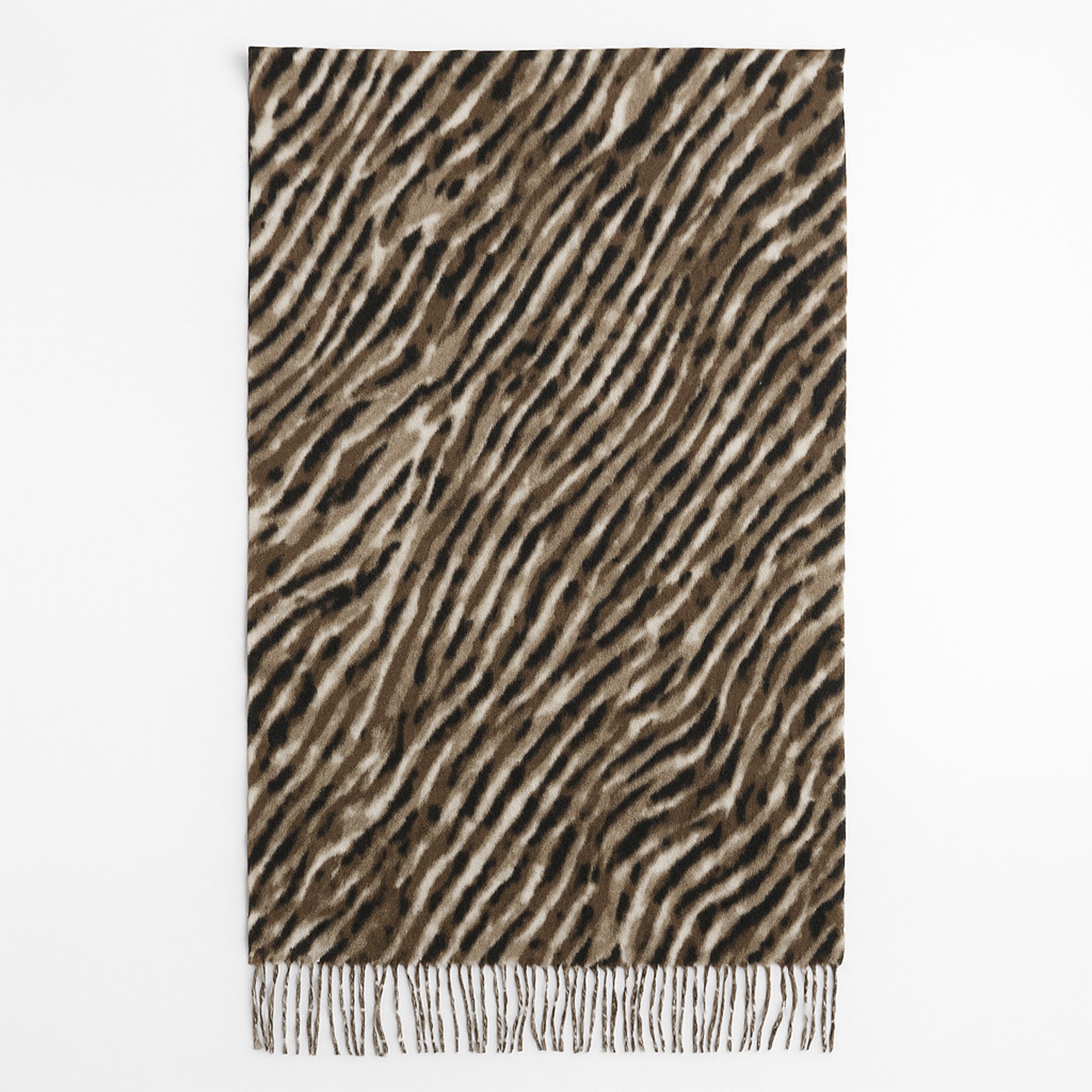 Anna-Kaci Women's Zebra Pattern Soft Brushed Scarf with Fringe Tassel Ends 70.5¡Á27.5 Inches
