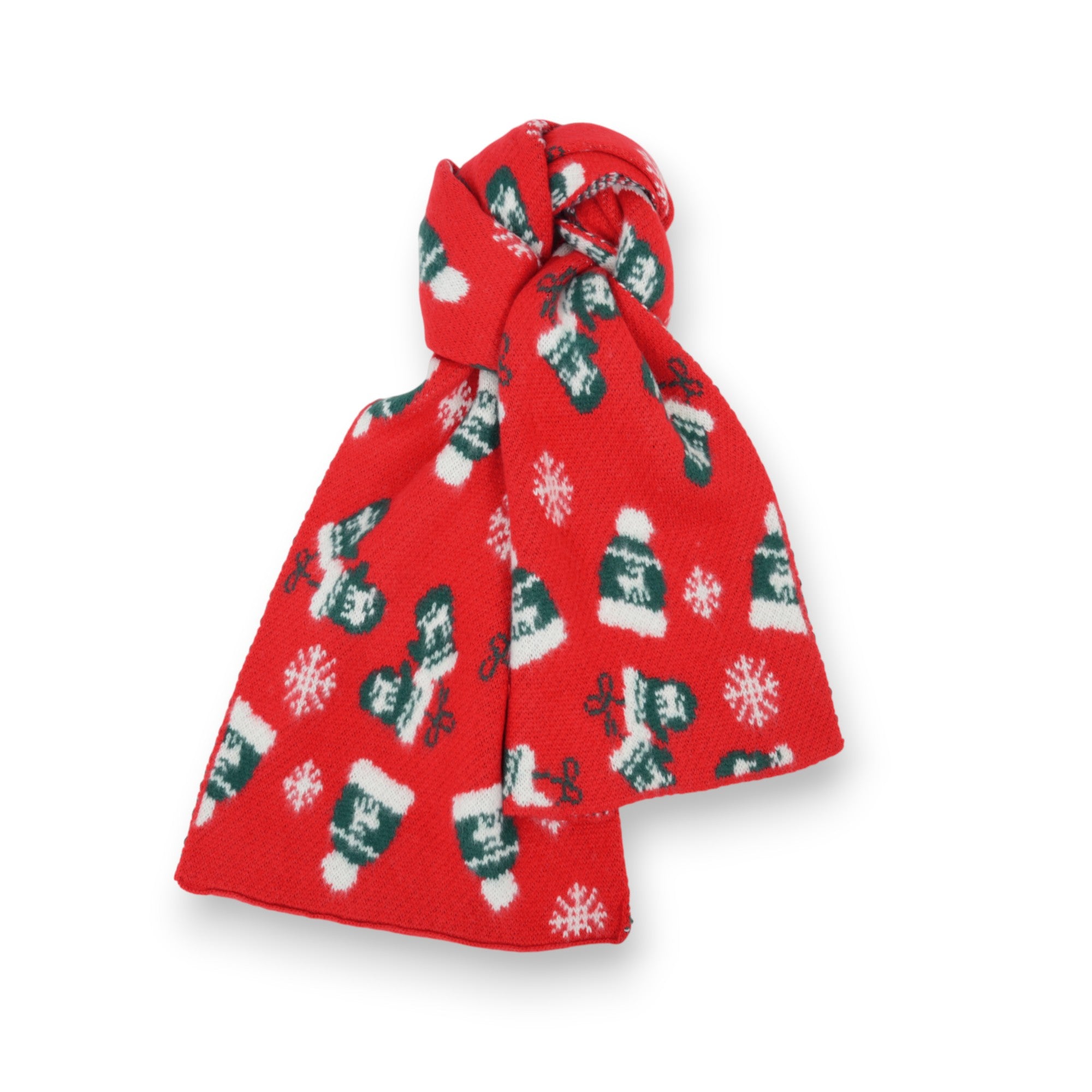 Anna-Kaci Women's Knitted Winter Scarf with Reindeer and Snowflake Holiday Pattern 66¡Á12 Inches