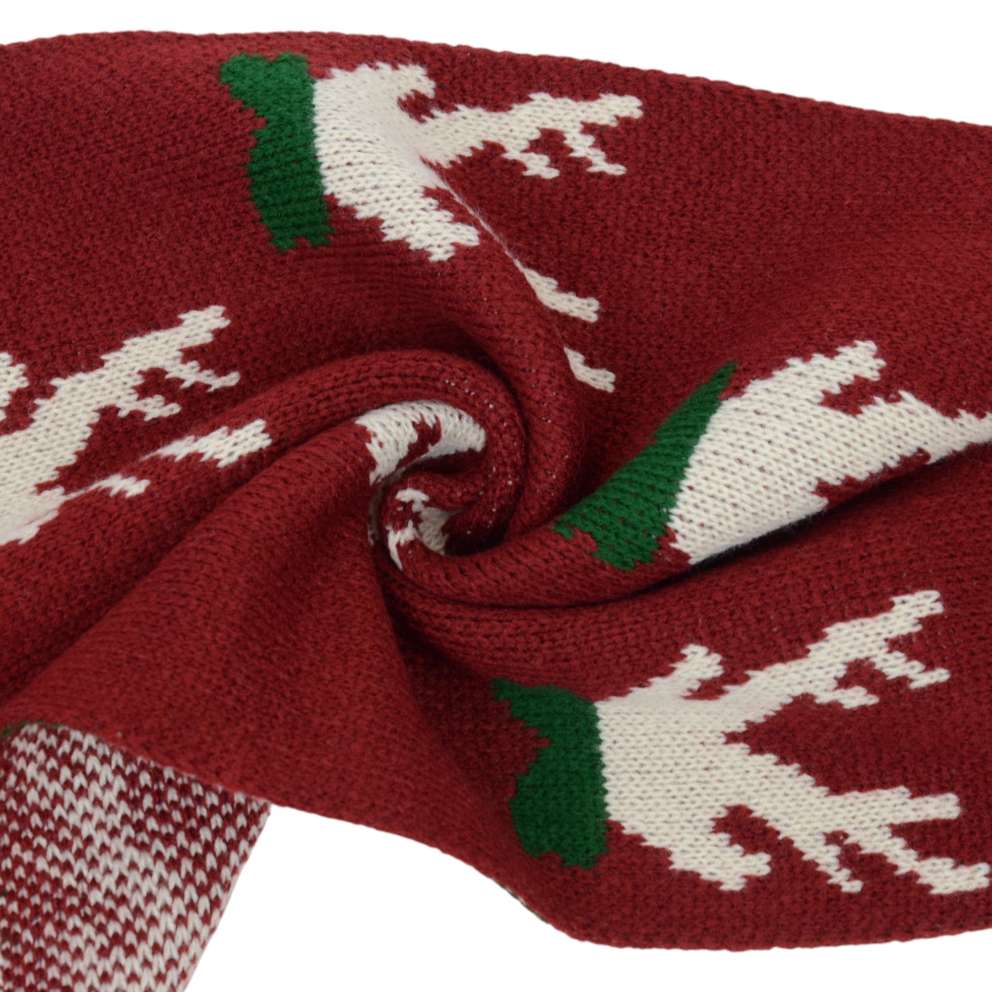 Anna-Kaci Women's Knitted Winter Scarf with Reindeer and Snowflake Holiday Pattern 66¡Á12 Inches