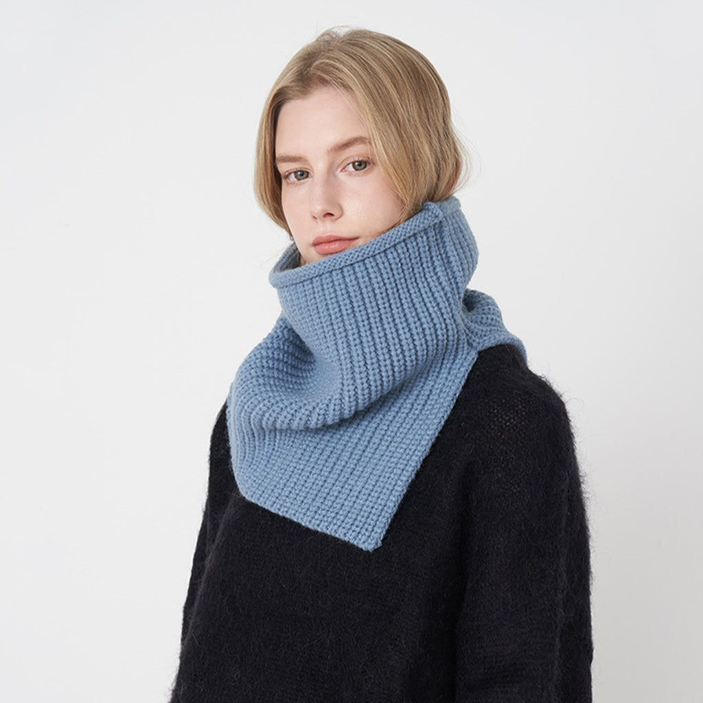 Anna-Kaci Womens Windproof Ribbed Knit Neck Warmer Split Layerable Style 12¡Á12 Inches