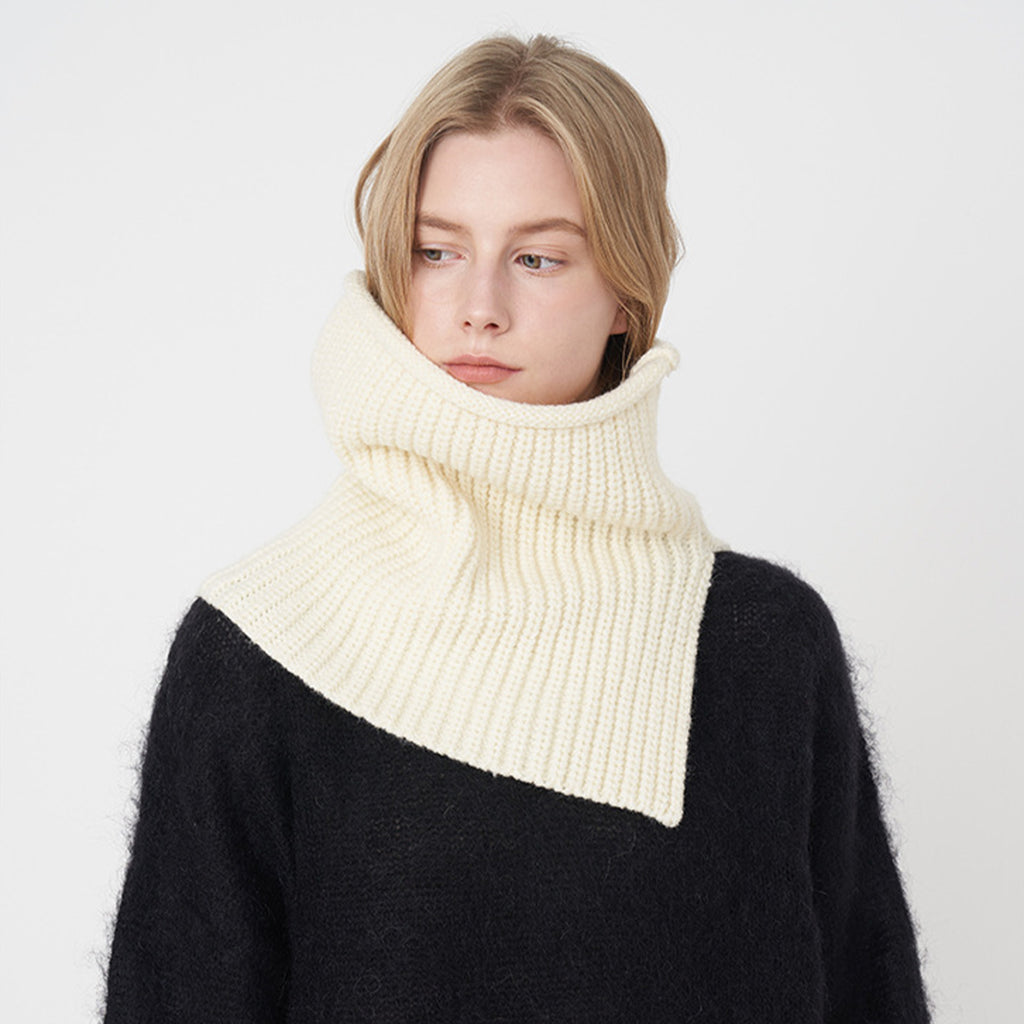 Anna-Kaci Womens Windproof Ribbed Knit Neck Warmer Split Layerable Style 12¡Á12 Inches