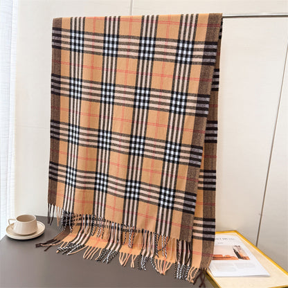 Anna-Kaci Women's Classic Plaid Cashmere-Feel Scarf with Fringed Edges 78.5¡Á24 Inches