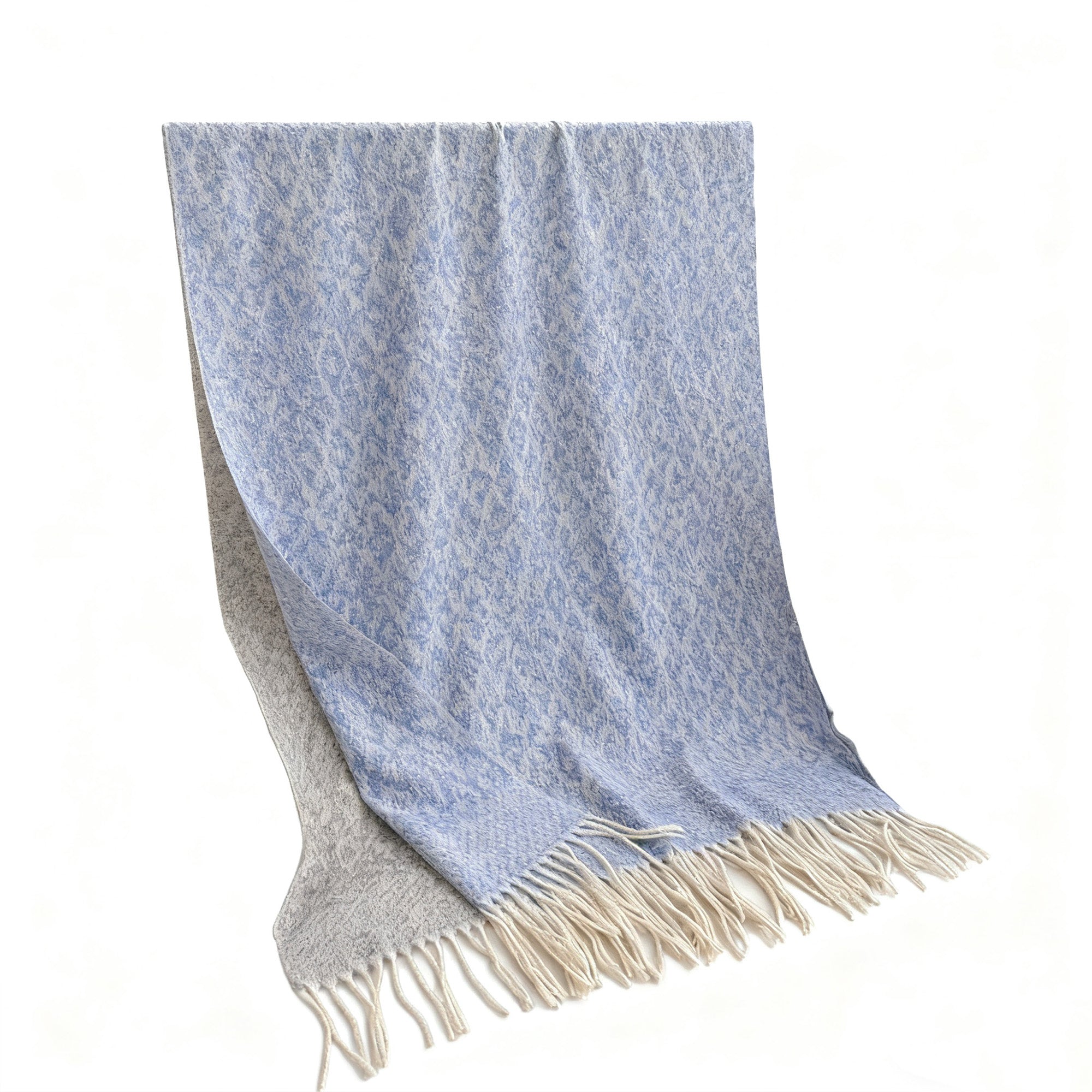 Anna-Kaci Women's Reversible Cashmere-Feel Scarf with Fringe Tassel Trim 78.5¡Á26 Inches