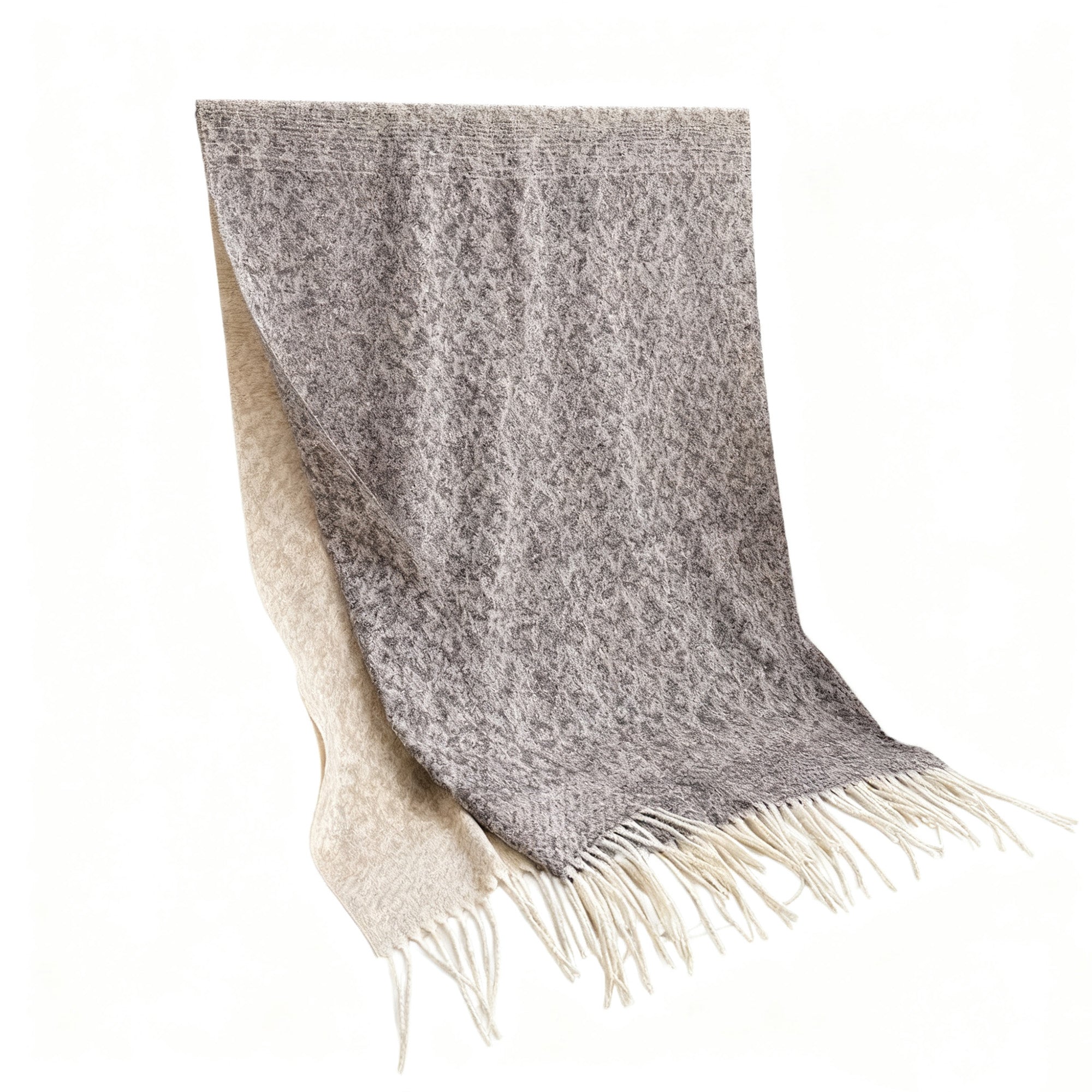 Anna-Kaci Women's Reversible Cashmere-Feel Scarf with Fringe Tassel Trim 78.5¡Á26 Inches