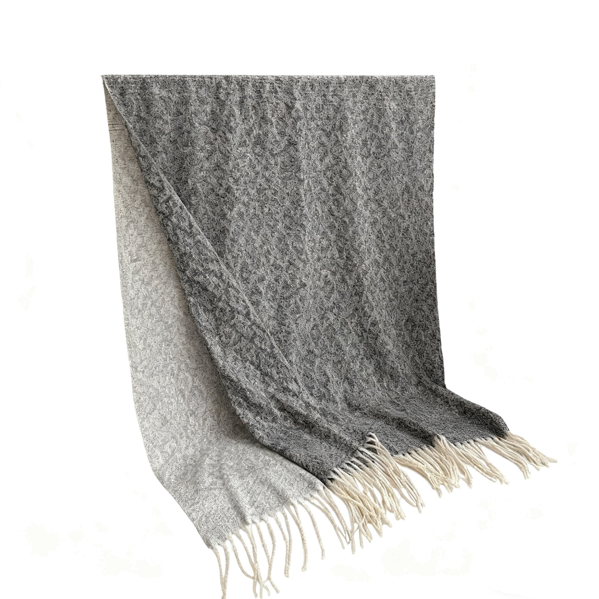 Anna-Kaci Women's Reversible Cashmere-Feel Scarf with Fringe Tassel Trim 78.5¡Á26 Inches