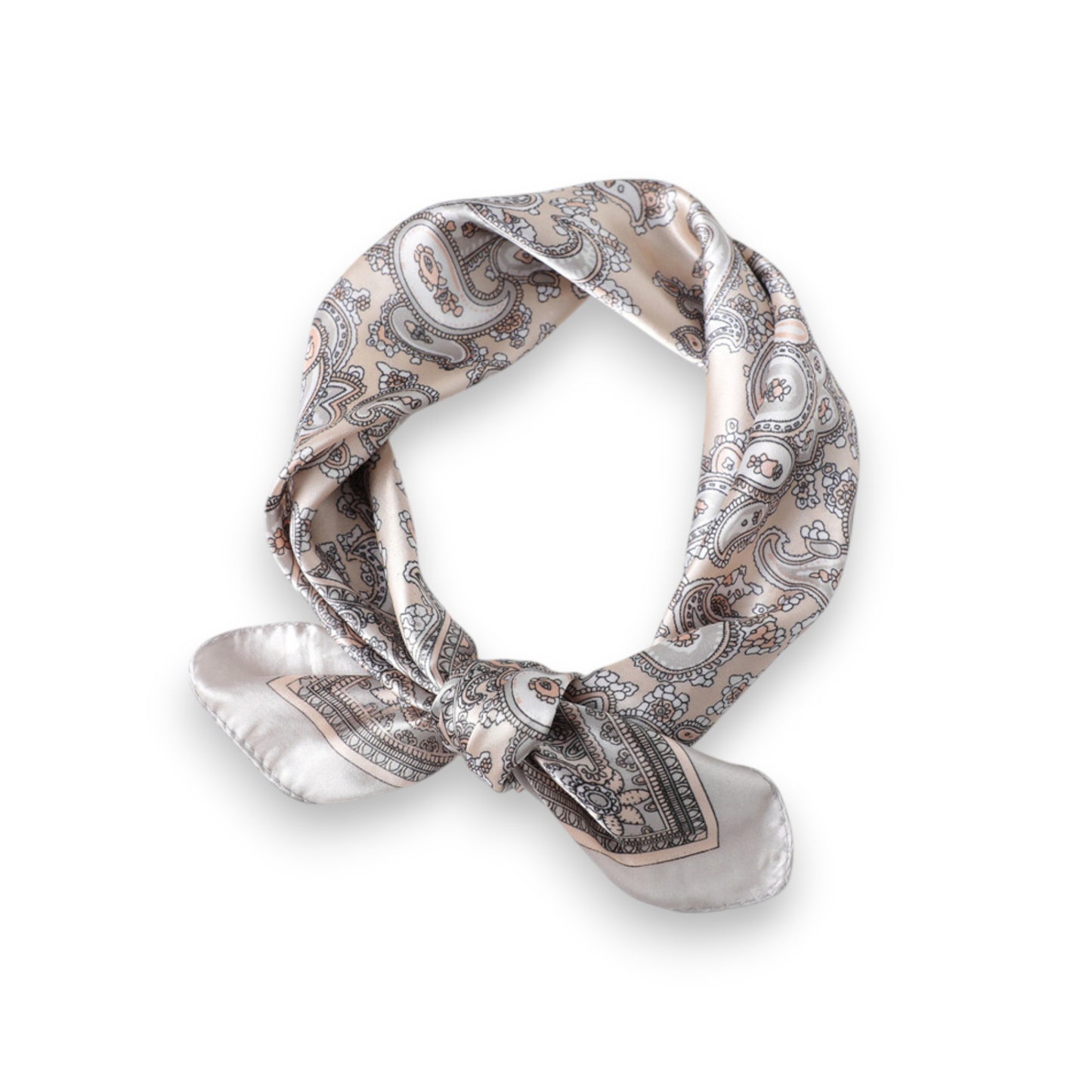 Anna-Kaci Women's Satin Square Scarf with Classic Paisley Print 23.6¡Á23.6 Inches