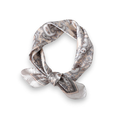 Anna-Kaci Women's Satin Square Scarf with Classic Paisley Print 23.6¡Á23.6 Inches