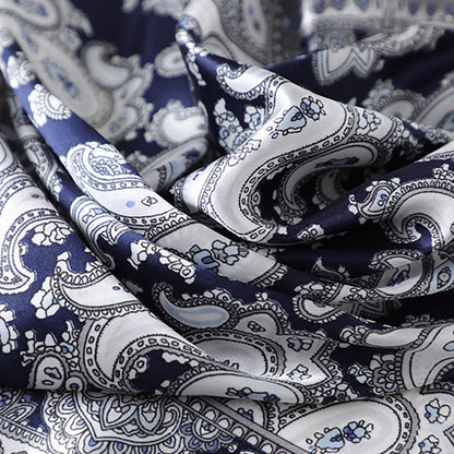 Anna-Kaci Women's Satin Square Scarf with Classic Paisley Print 23.6¡Á23.6 Inches