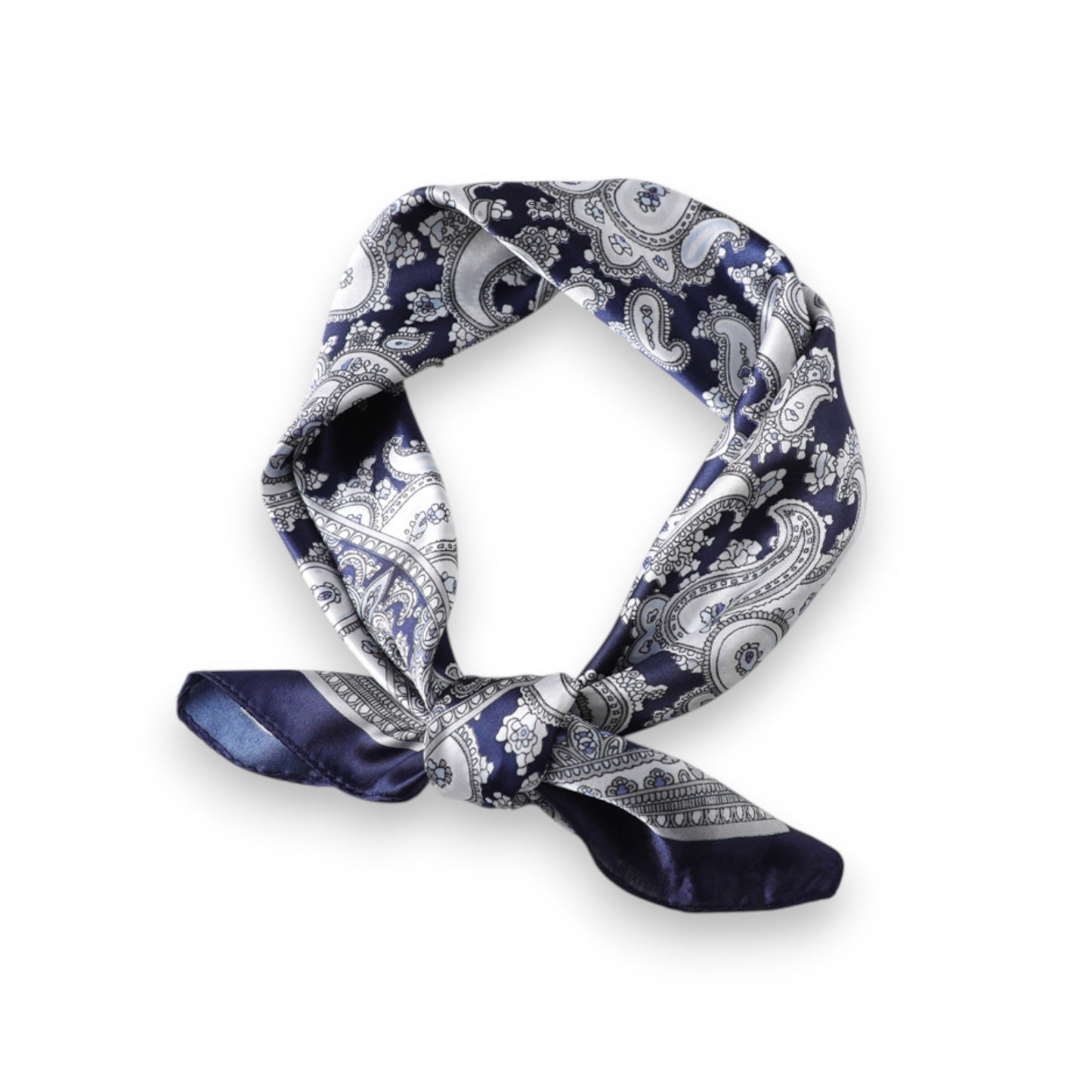 Anna-Kaci Women's Satin Square Scarf with Classic Paisley Print 23.6¡Á23.6 Inches