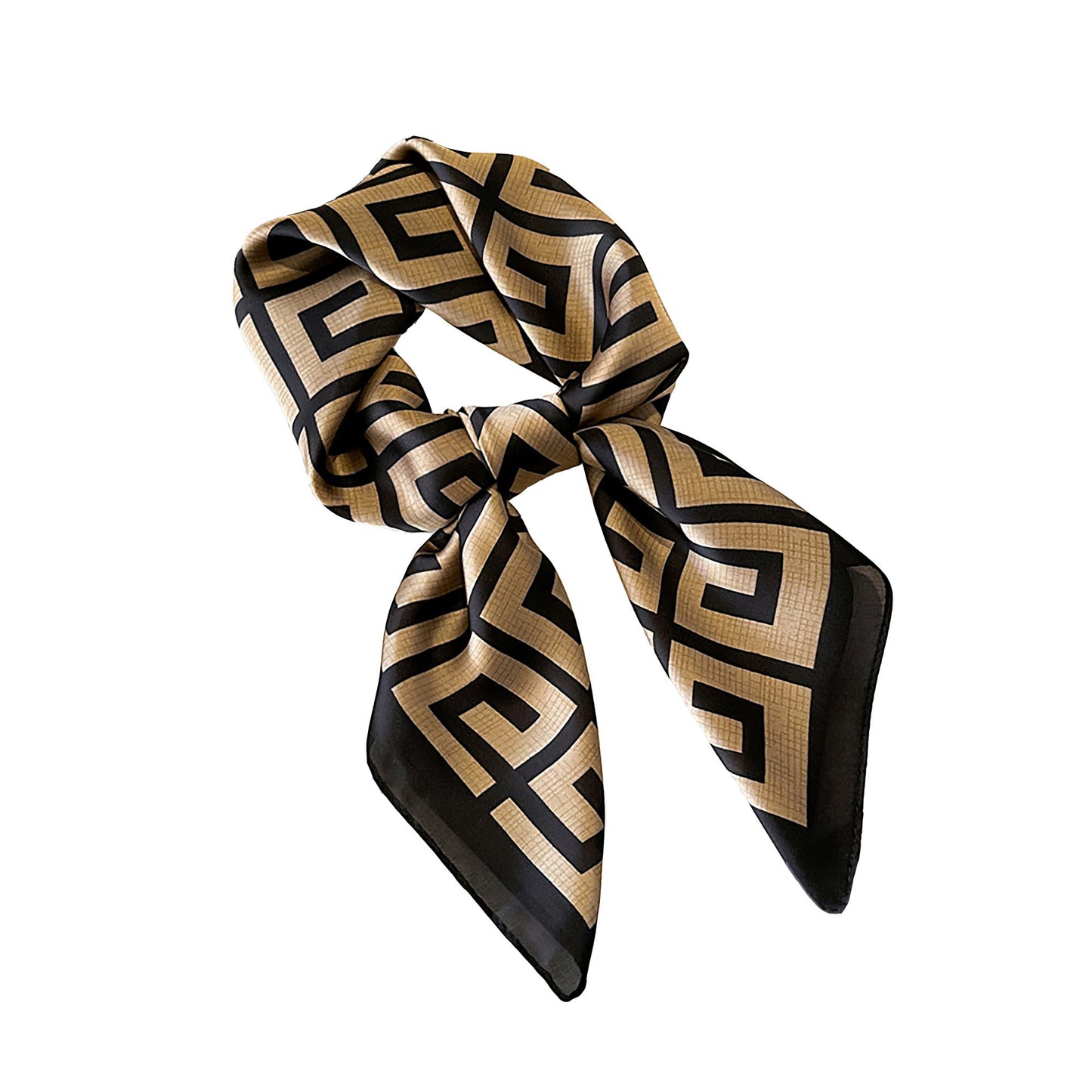 Anna-Kaci Women's Satin Square Scarf with Geometric Pattern Design 27.5¡Á27.5 Inches