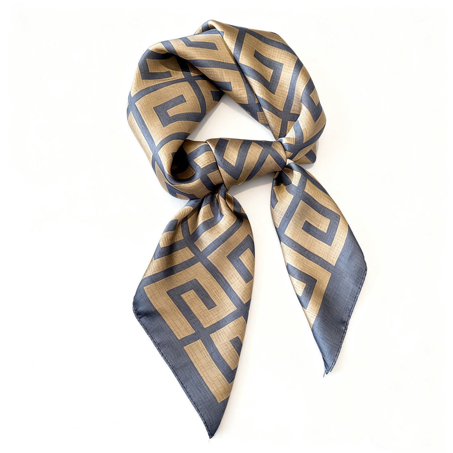 Anna-Kaci Women's Satin Square Scarf with Geometric Pattern Design 27.5¡Á27.5 Inches