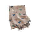 Anna-Kaci Women¡¯s Heart Pattern Soft Knit Scarf with Delicate Fringe Edges and Lightweight Cozy Texture Designed for Gentle Everyday Comfort